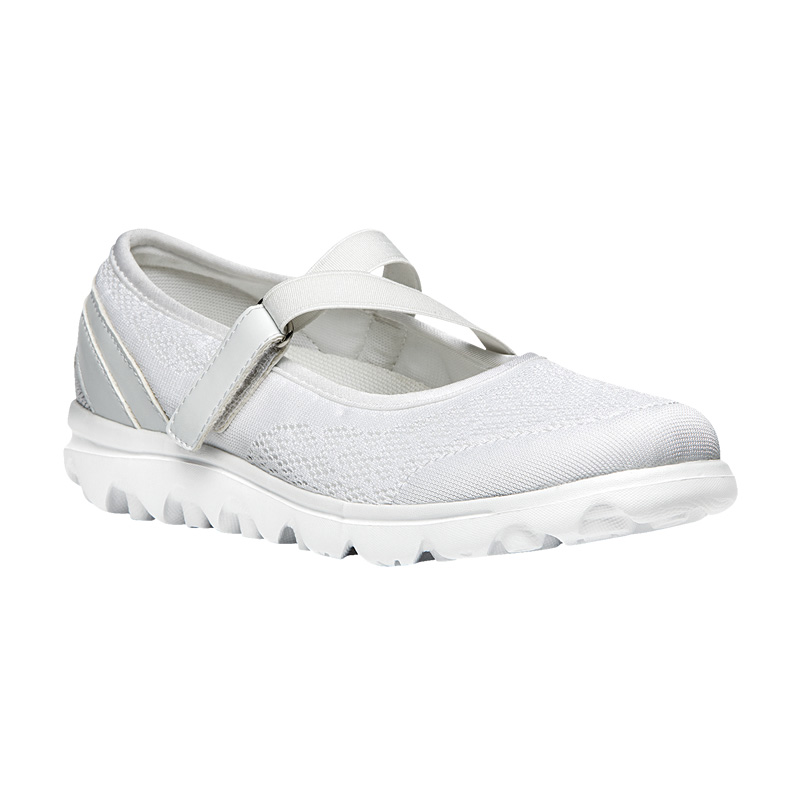 Baskets Propet TravelActiv Mary Jane Femme Blanche | 7KyHi5sy