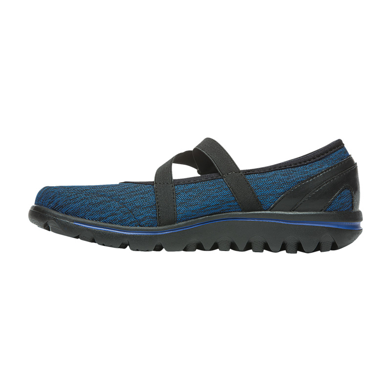 Baskets Propet TravelActiv Mary Jane Femme Noir Bleu Marine | RhlWgtfK