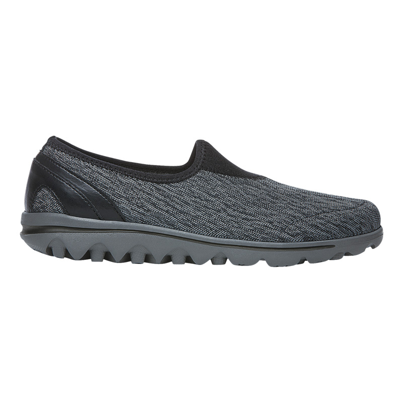 Baskets Propet TravelActive Slip-On Femme Noir Grise | d8hLQ6wj