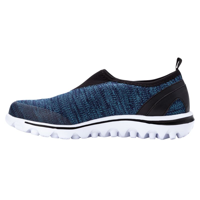 Baskets Propet TravelActive Slip-On Femme Bleu | dl9jgLn0