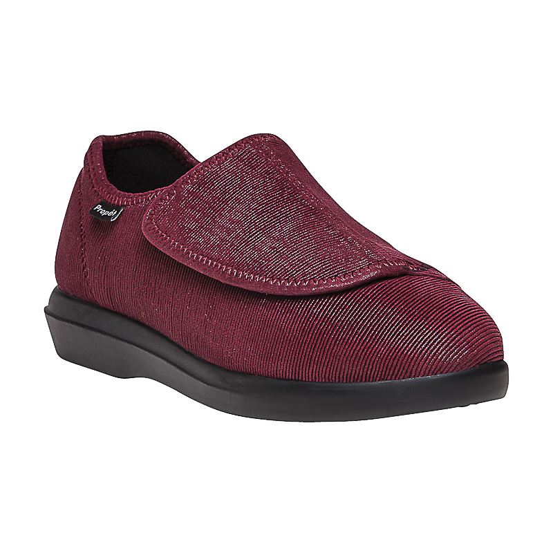 Chaussures Plates Propet Cush\'N Foot Femme Merlot Corduroy | v792yb7M