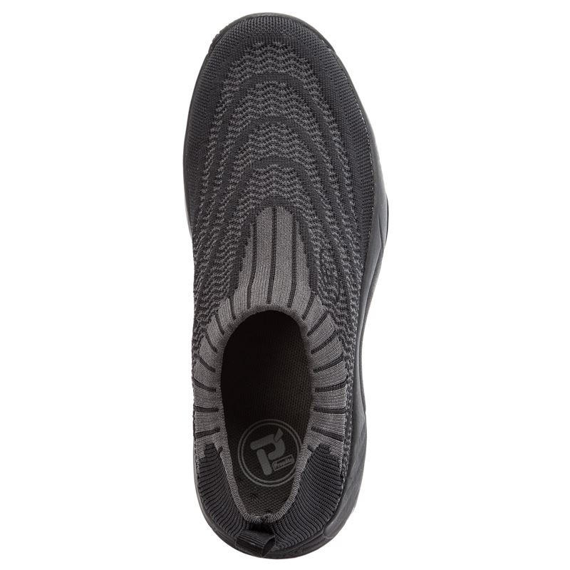 Chaussures de Marche Propet Wash N Wear Slip-On Knit Femme Noir Grise | 0VTt4ECe