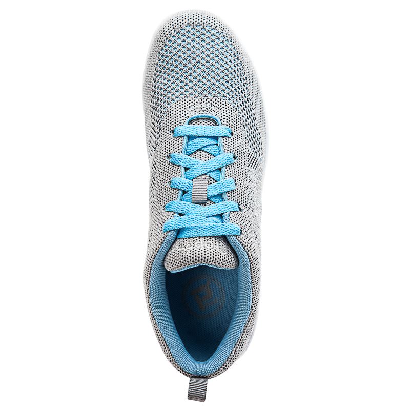 Chaussures de Marche Propet Washable Walker Evolution Femme Grise Bleu | 2icWt4NE