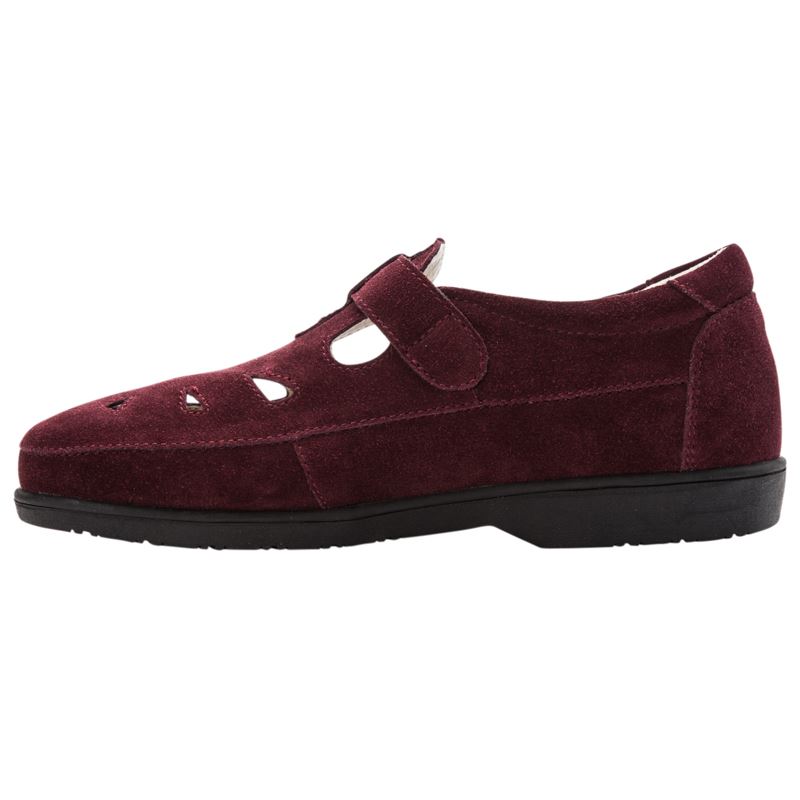 Diabetic Propet Ladybug Femme Wine Suede | HmCvuy90