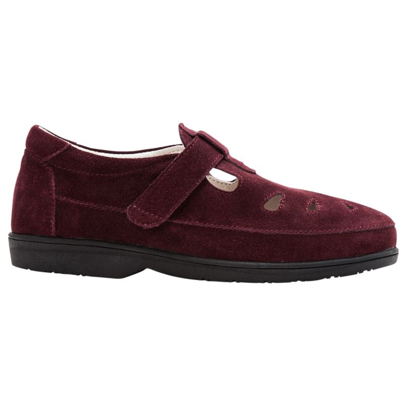 Diabetic Propet Ladybug Femme Wine Suede | HmCvuy90