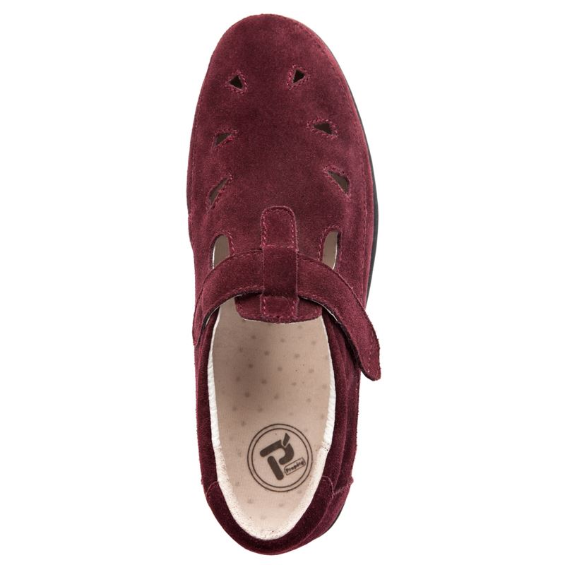 Diabetic Propet Ladybug Femme Wine Suede | HmCvuy90