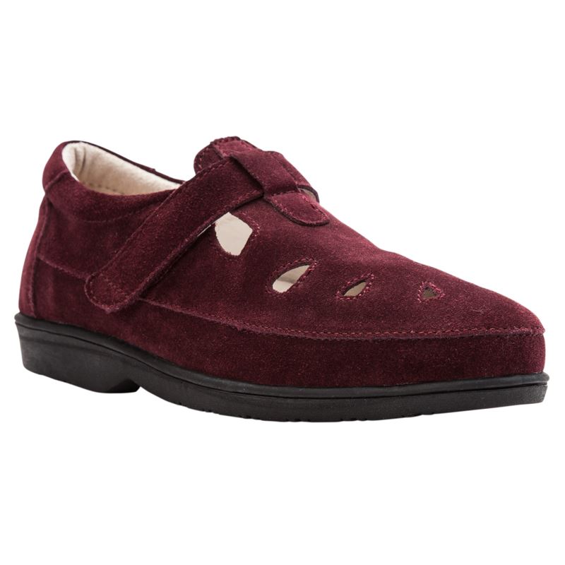 Diabetic Propet Ladybug Femme Wine Suede | HmCvuy90