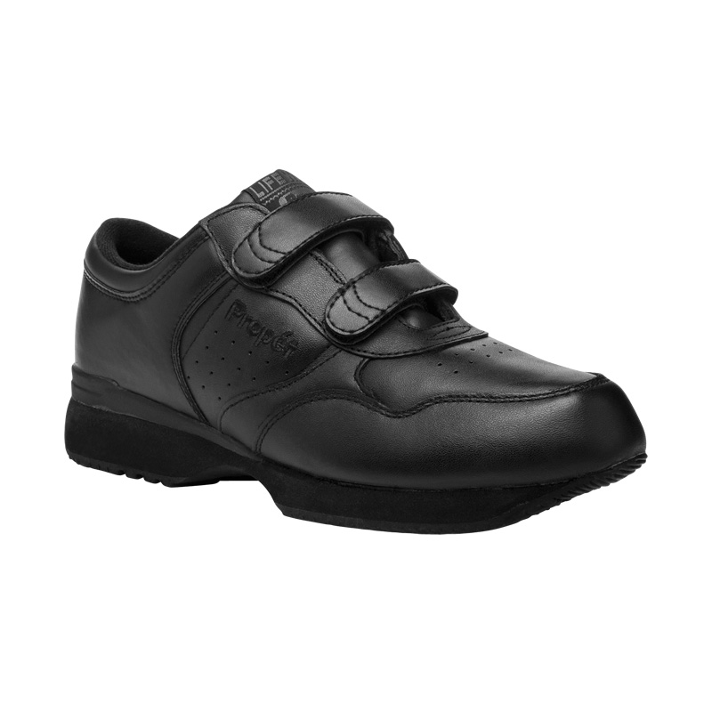 Diabetic Propet LifeWalker Brides Homme Noir | DlK8S0t2