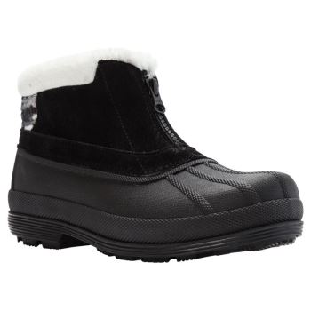 Bottes Propet Lumi Ankle Zip Femme Noir Blanche | ALzlY2KS